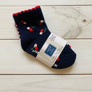 NWT Janie and Jack Cherry Striped 2 pack socks 2019 Resort Collection 12-18 Mont